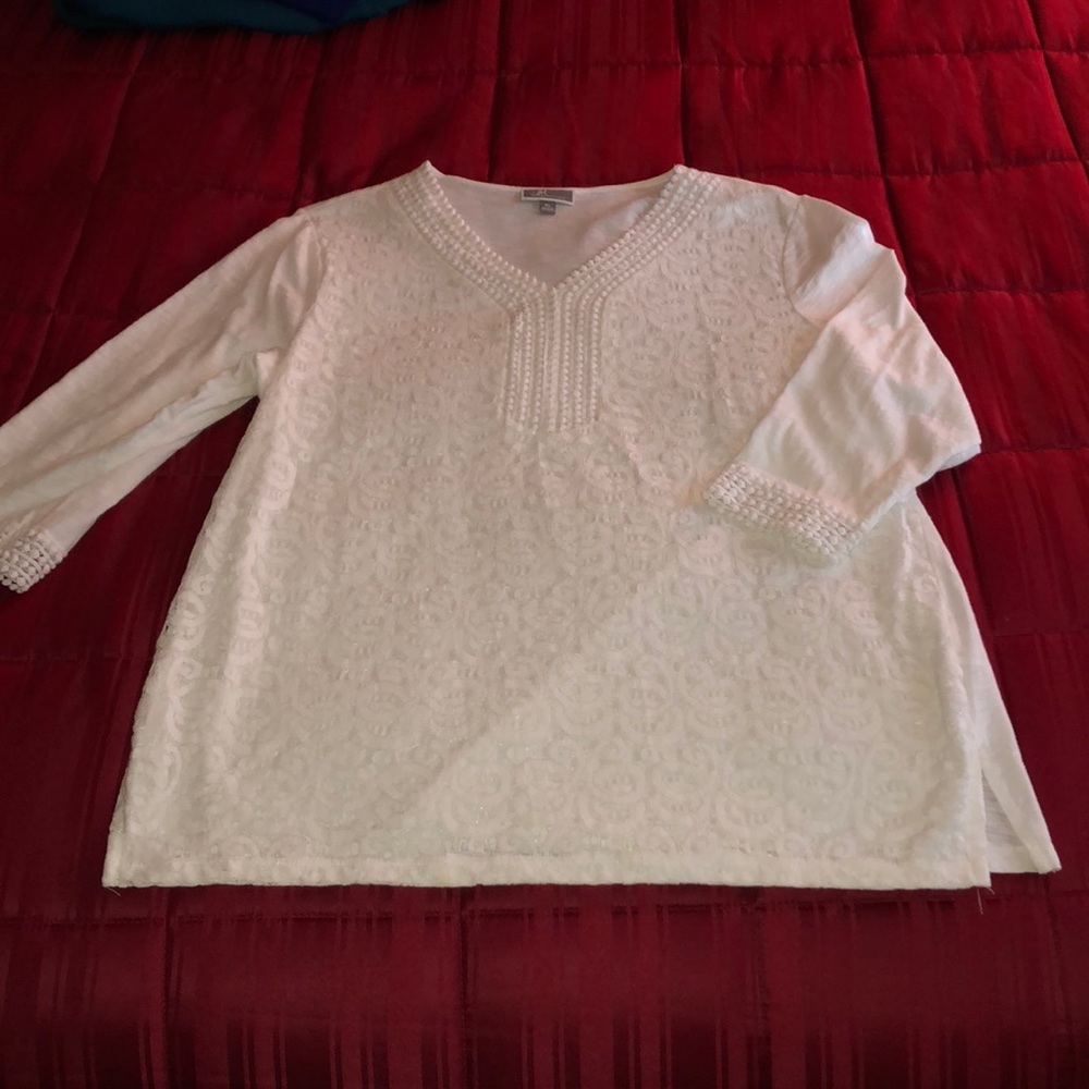 JM Collection White Tunic